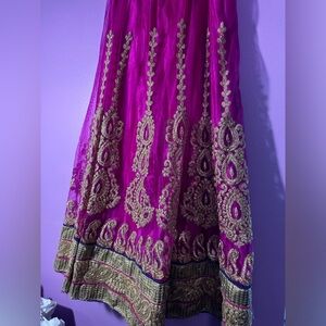 Shocking Pink Girls Lehenga